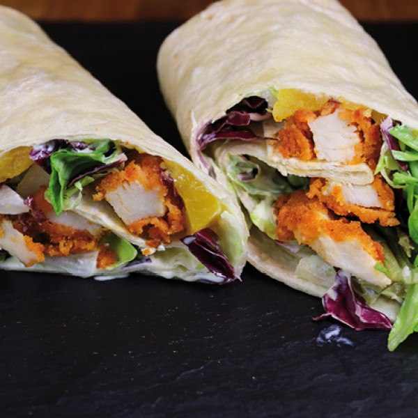 Pizza8 - Wrap mit Pfirsichen