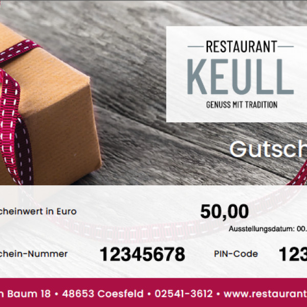 Schnitzel Flitzer - Restaurant Keull - 02541 / 880 195 - GESCHENK-GUTSCHEIN