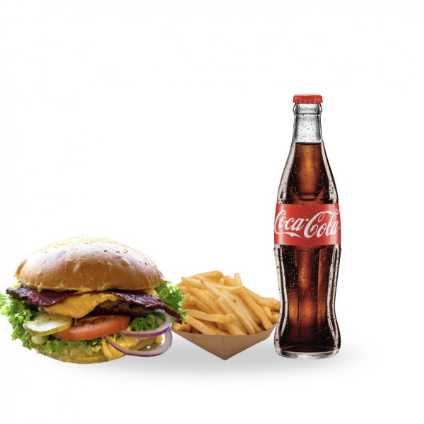 LUX BURGER - MENÜ BACON CHEESEBURGER